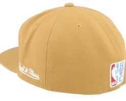 Golden State Warriors Sand And Sky Fitted Tan Fitted - Mitchell & Ness