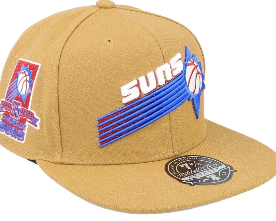 Golden State Warriors Sand And Sky Fitted Tan Fitted - Mitchell & Ness