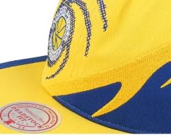 Golden State Warriors Spiral Deadstock Yellow Snapback - Mitchell & Ness