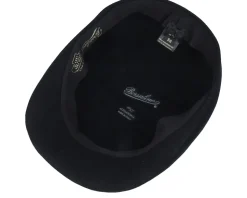 Golf Cap Black Flat Cap - Borsalino