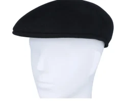 Golf Cap Black Flat Cap - Borsalino