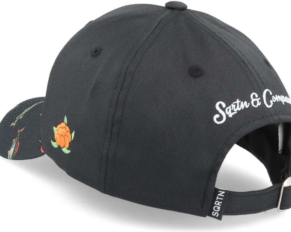 Gone Fishing Hooked Cap Black Adjustable - SQRTN