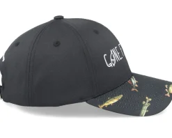 Gone Fishing Hooked Cap Black Adjustable - SQRTN