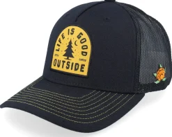 Good Life Hooked Cap Black A-frame Trucker - SQRTN