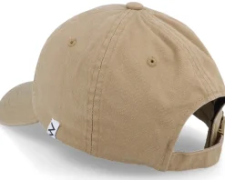 Good Vibes Washed Cotton Khaki Mom Cap - Wei