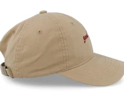 Good Vibes Washed Cotton Khaki Mom Cap - Wei