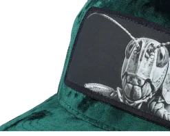 Grasshopper Big Patch Green/Black Velvet Trucker - Calza Pennello
