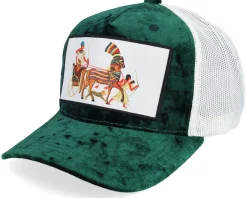 Great Speos Velvet Green/Ivory A-frame Trucker - Calza Pennello