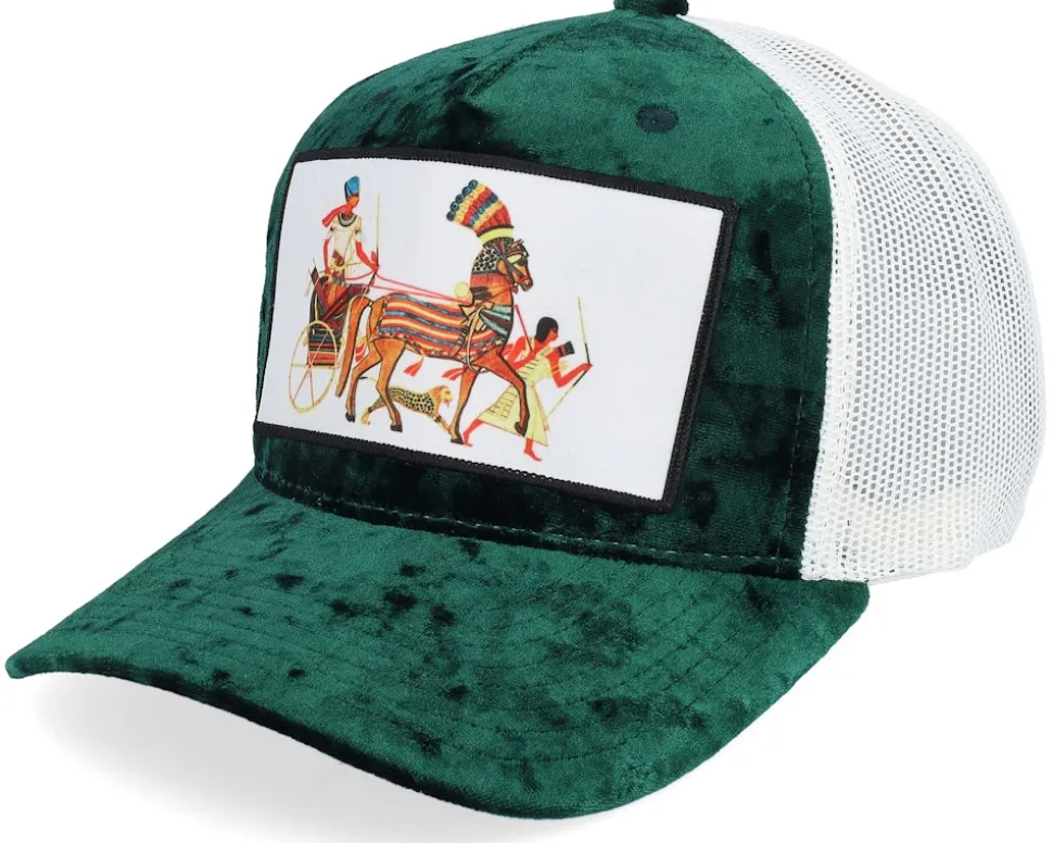 Great Speos Velvet Green/Ivory A-frame Trucker - Calza Pennello
