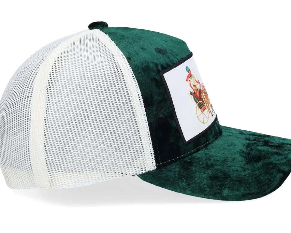 Great Speos Velvet Green/Ivory A-frame Trucker - Calza Pennello