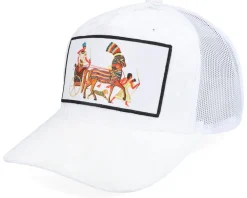 Great Speos Velvet White/White A-frame Trucker - Calza Pennello