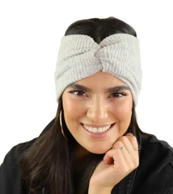Grey Cord Knitted Headband - Get Fabulous