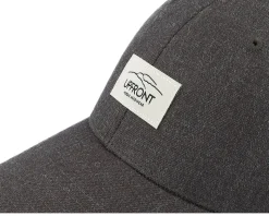 Haakon Hard Low Baseball Cap Dark Grey Melange Adjustable - Upfront