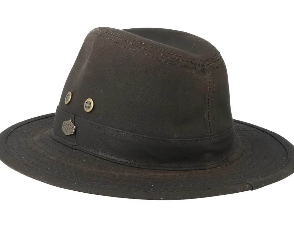 Haarlem 10158 Wax Cotton Brown Traveller - MJM Hats