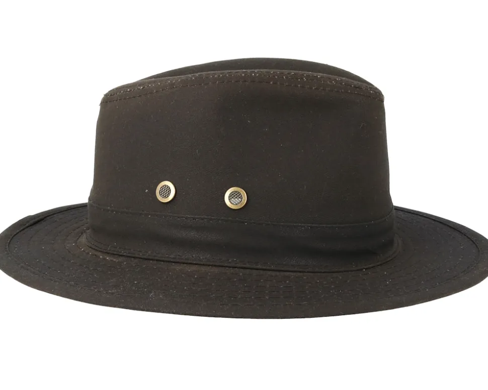 Haarlem 10158 Wax Cotton Brown Traveller - MJM Hats