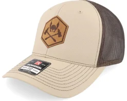 Hammers And Helmet Cross Khaki/Coffee Trucker - Vikings