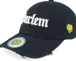 Harlem 3d Script Destroyed Black Dad Cap - Lucid Smile