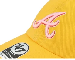 Hatstore Exclusive x Atlanta Braves Dua Yellow Gold Double Under Dad Cap - 47 Brand
