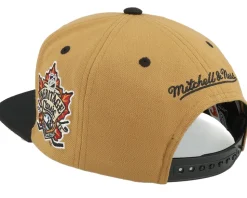 Hatstore Exclusive x Calgary Flames Heritage Brown/Black Snapback - Mitchell & Ness