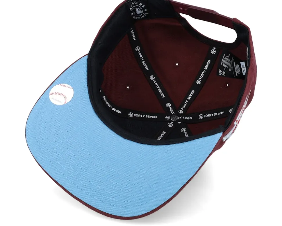 Hatstore Exclusive x Los Angeles Angels Asg Dark Maroon Snapback - 47 Brand