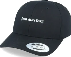 Hatstore x Kevin Bang - Wat Duh Fak Curved Black Adjustable