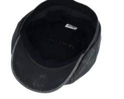 Hatteras Co/Pes Ear Flap Black Flat Cap - Stetson