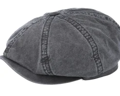 Hatteras Delave Organic Cotton Grey Flat Cap - Stetson