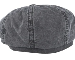 Hatteras Delave Organic Cotton Grey Flat Cap - Stetson