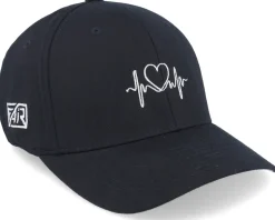 Heart & Heartbeat Washed Black Dad Cap - Fair