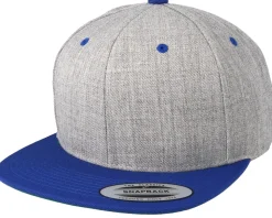 Heather Grey/Royal Snapback - Yupoong