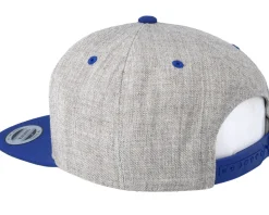 Heather Grey/Royal Snapback - Yupoong
