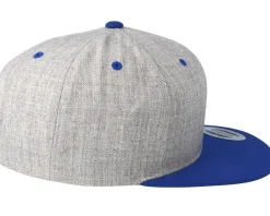 Heather Grey/Royal Snapback - Yupoong