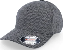 Heringbone Melange Dark Heather Grey Flexfit - Flexfit