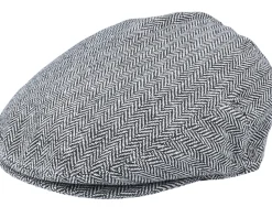 Herringbone Grey Flat Cap - Jaxon & James