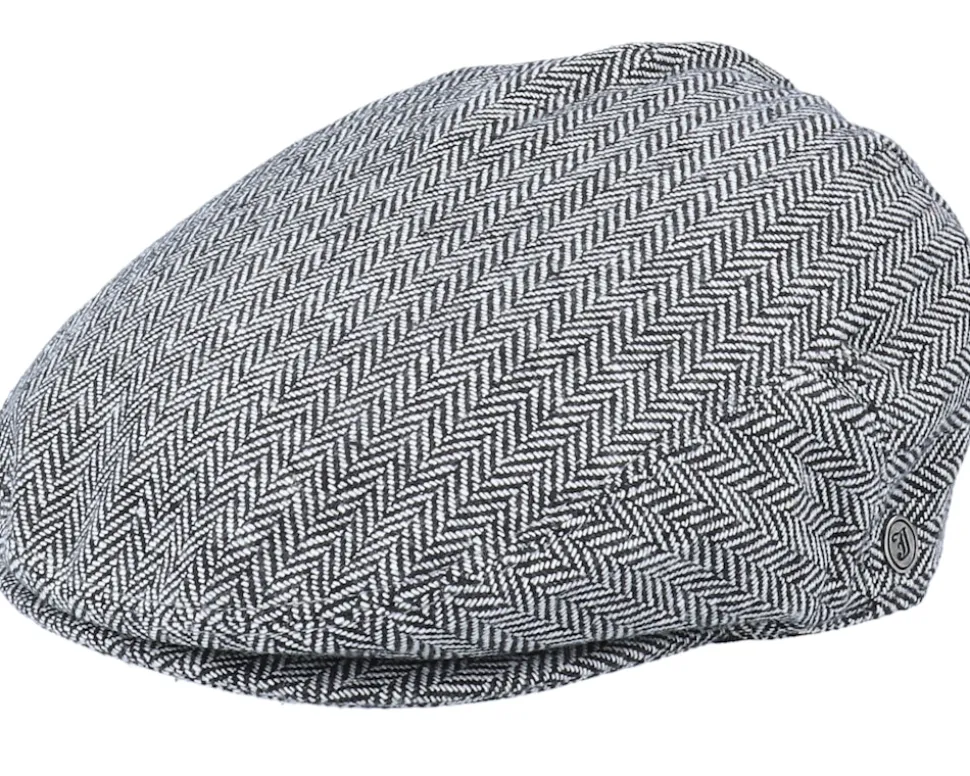 Herringbone Grey Flat Cap - Jaxon & James
