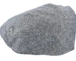 Herringbone Grey Flat Cap - Jaxon & James