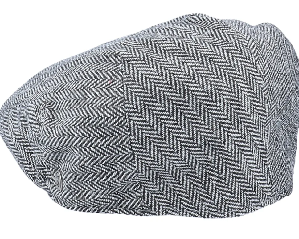 Herringbone Grey Flat Cap - Jaxon & James