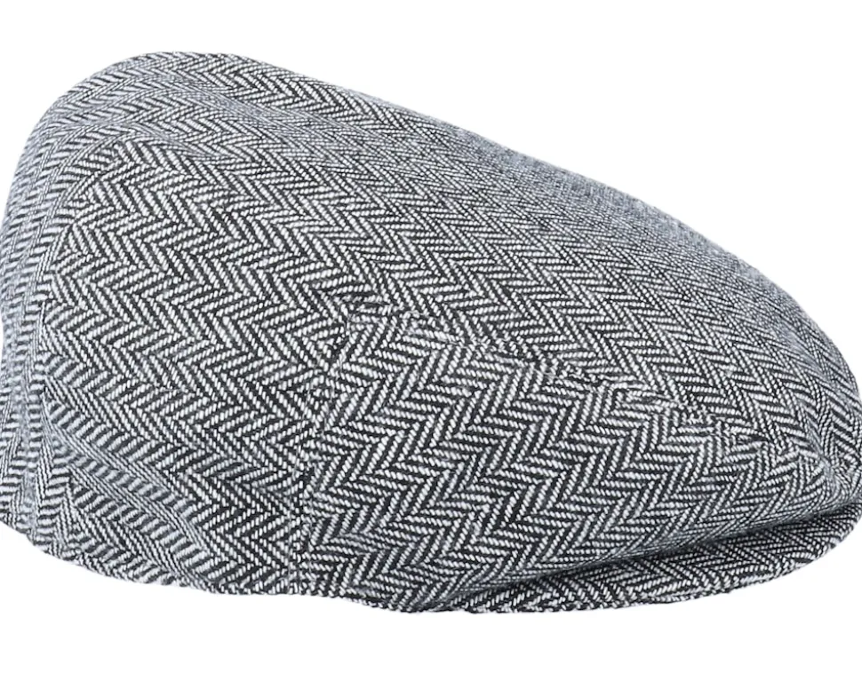 Herringbone Grey Flat Cap - Jaxon & James