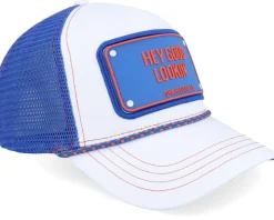 Hey Good Lookin' White/Blue Rope A-Frame Trucker - John Hatter & Co