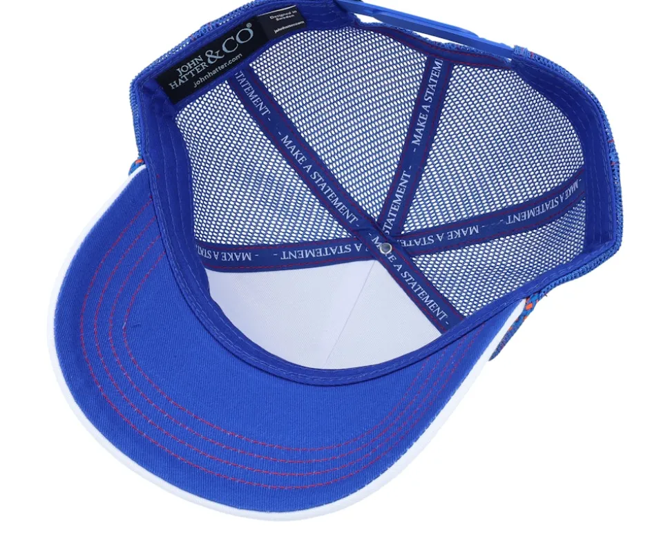Hey Good Lookin' White/Blue Rope A-Frame Trucker - John Hatter & Co