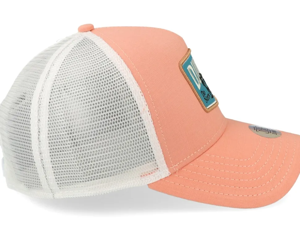 Hft Cap Dnc Sunnyfab Coral/White Trucker - Djinns