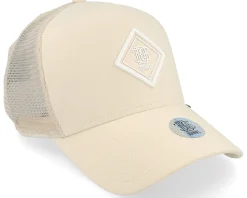 Hft Cap Fine Herringsbone Light Beige Trucker - Djinns