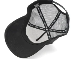 Hft Cap Fine Herringsbone Black Trucker - Djinns