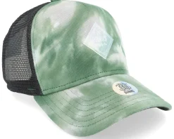 Hft Cap Jerseybatique Green/White Trucker - Djinns