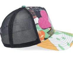 Hft Cap Just Wild Berry/Green/Orange A-Frame Trucker - Djinns
