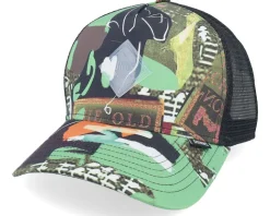 Hft Cap Just Wild Berry/Green/Orange A-Frame Trucker - Djinns