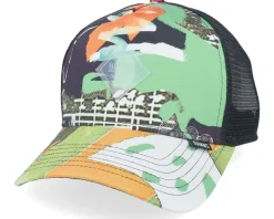Hft Cap Just Wild Berry/Green/Orange A-Frame Trucker - Djinns