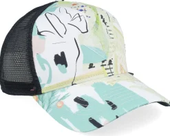 Hft Cap Just Wild Khaki/Yellow/Black A-Frame Trucker - Djinns