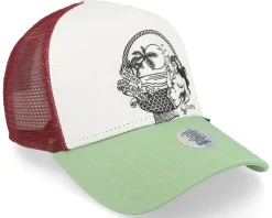 Hft Cap Lazy Mermaid White/Wine/Olive Trucker - Djinns