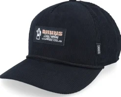 Hft Cap Sunday Coffee Corduroy Black A-Frame Adjustable - Djinns